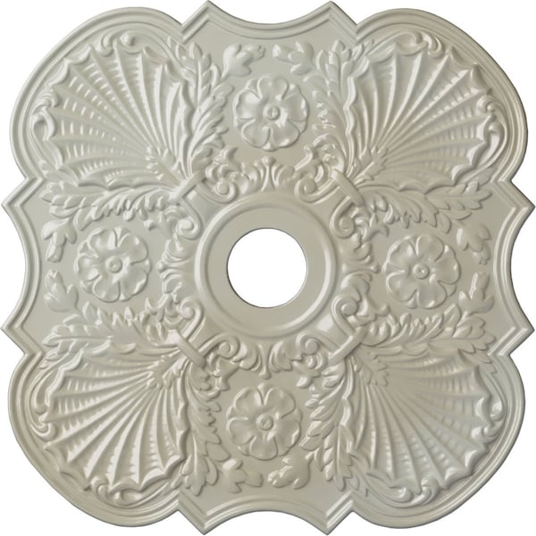 Ekena Millwork Flower Ceiling Medallion (Fits Canopies up to 6 1/4"), 29"OD x 3 5/8"ID x 1 3/8"P, Flash Blue CM29FWFBS - main